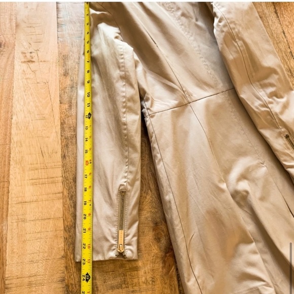 VIA SPIGA Sand Faux Leather Trim Water Repellent Soft Shell Parka Coat PP - Picture 9 of 15